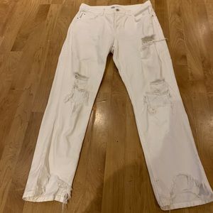 white zara jeans